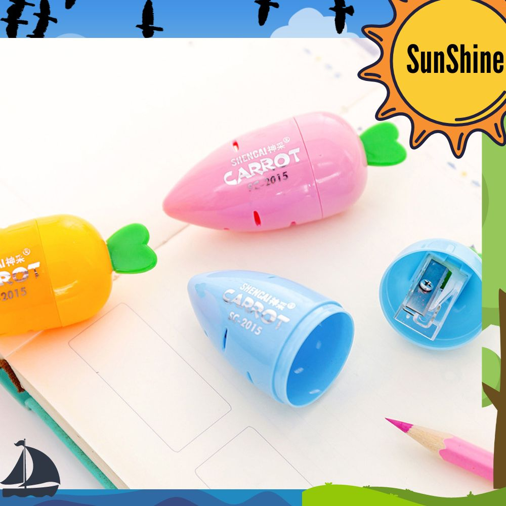 

✨Sunshine Fancy✨ 4 Pcs RANDOM Rautan Pensil Bentuk Wortel Lucu SP0008