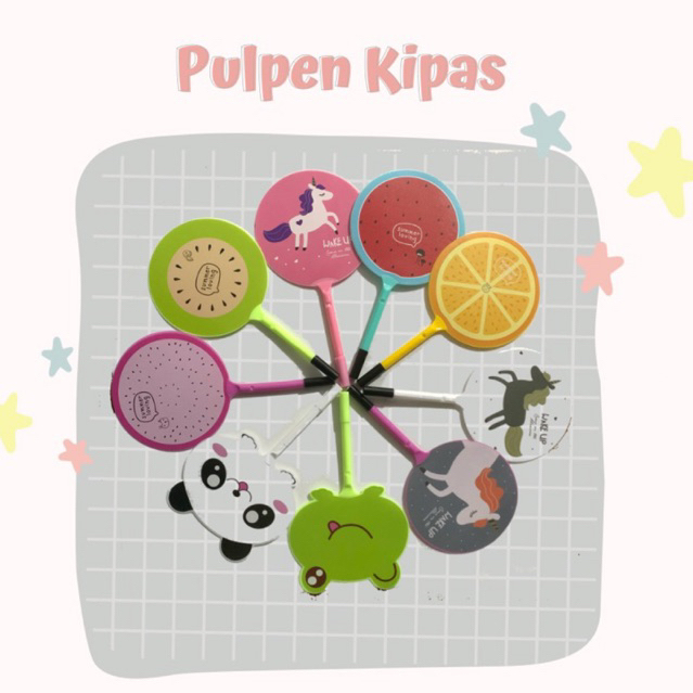 

Pulpen Kipas / pulpen 2in1 / pena gel kipas / pulpen kipas karakter