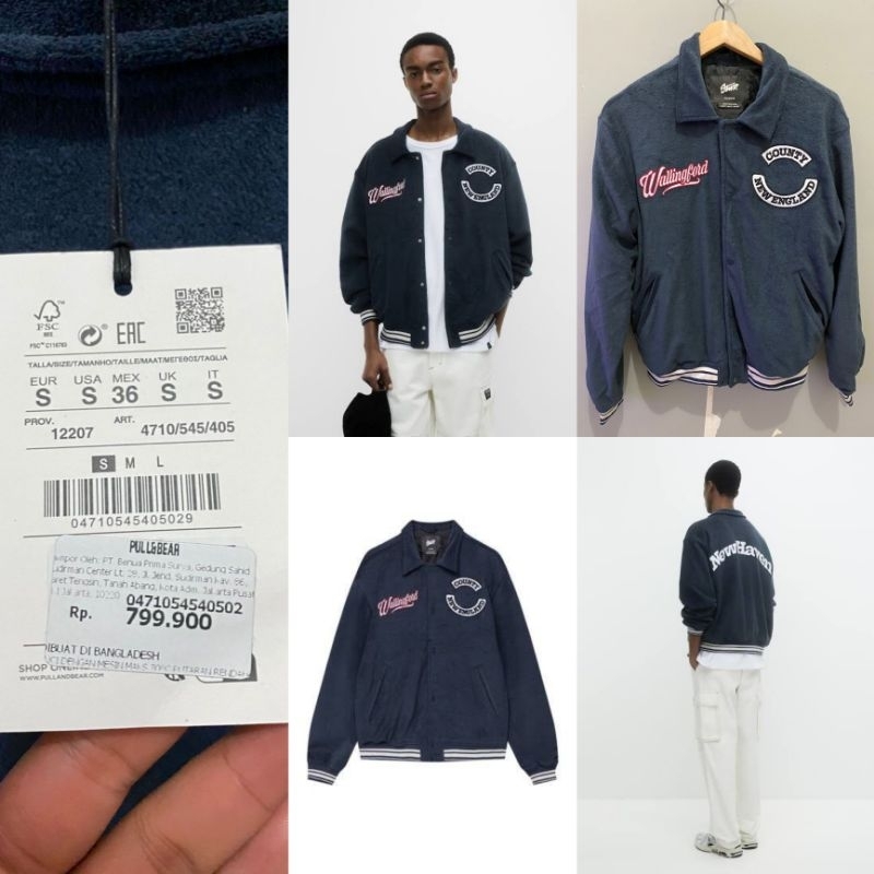 Jaket varsity pull and bear sale only s