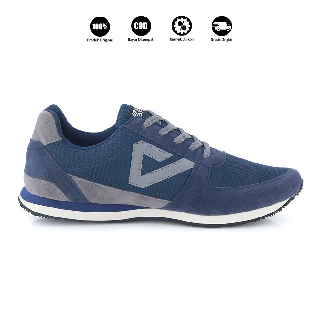 Sepatu Sneakers Pria Original Sepatu Pria Casual Navy Shoes Sport Jogging Hangout Sekolah Kuliah 555