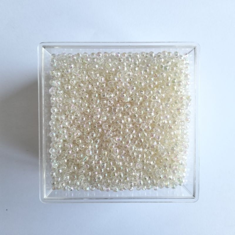 Manik Monte Pasir Putih -+ 1000pcs Untuk Gelang dan Kalung / 1mm / 25gram