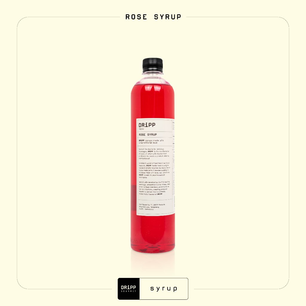 

DRiPP Rose Syrup - Sirup Rasa Mawar Untuk Minuman Enak di Kafe/Bisnis/Rumahan