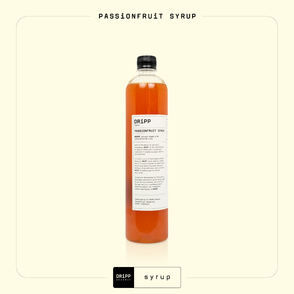 

DRiPP Passion Fruit Syrup - Perasa Minuman Berbentuk Sirup Markisa Untuk Restoran dan Kafe