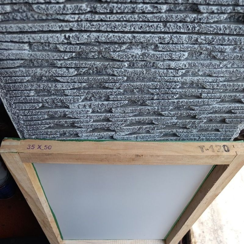 scren sablon 35 x 50 T120 + jasa afdruk, cocok untuk sablon plastisol dll