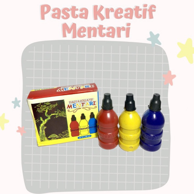 PASTA KREATIF MENTARI / CAT WARNA ANAK / CAT WARNA NON TOXIC / CAT MELUKIS UNTUK ANAK / CAT AIR