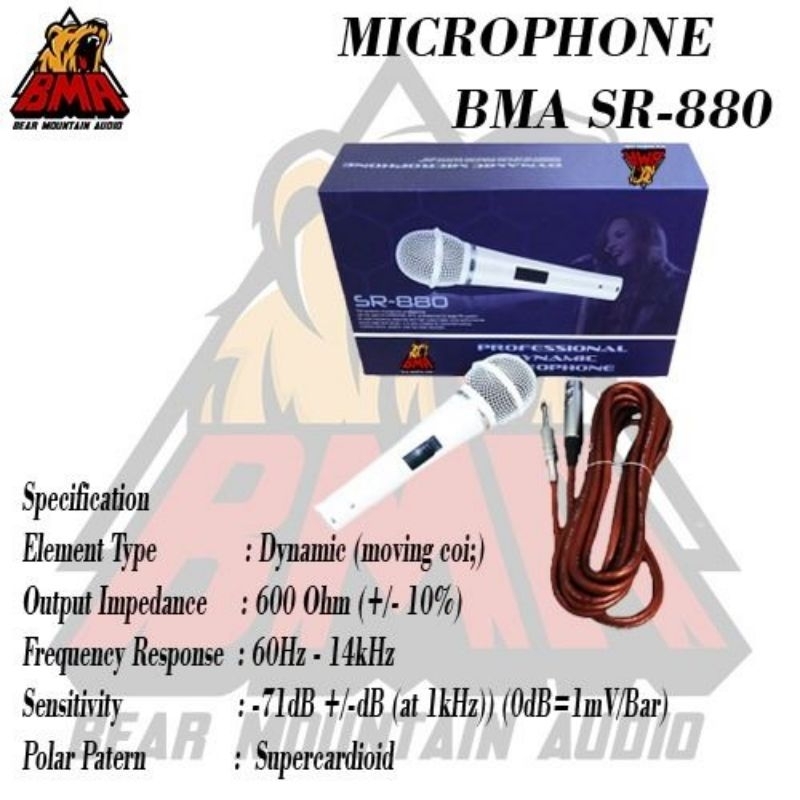 MIC MICROPHONE BMA SR-880 ORIGINAL BMA