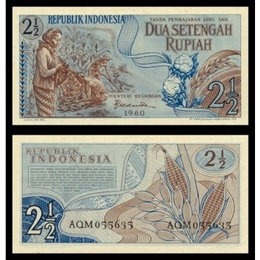 Uang Kuno INDONESIA 2 1/2 Rupiah 1960