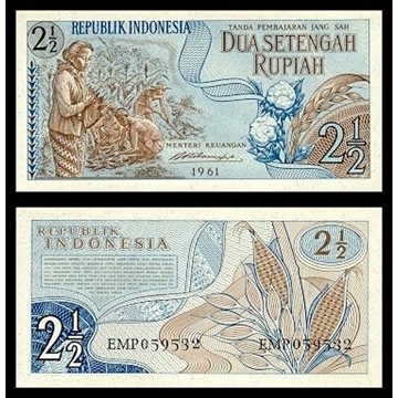 Uang Kuno INDONESIA 2 1/2 Rupiah 1961