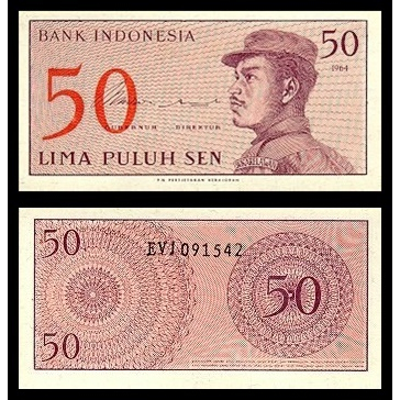Uang Kuno INDONESIA 50 Sen 1964
