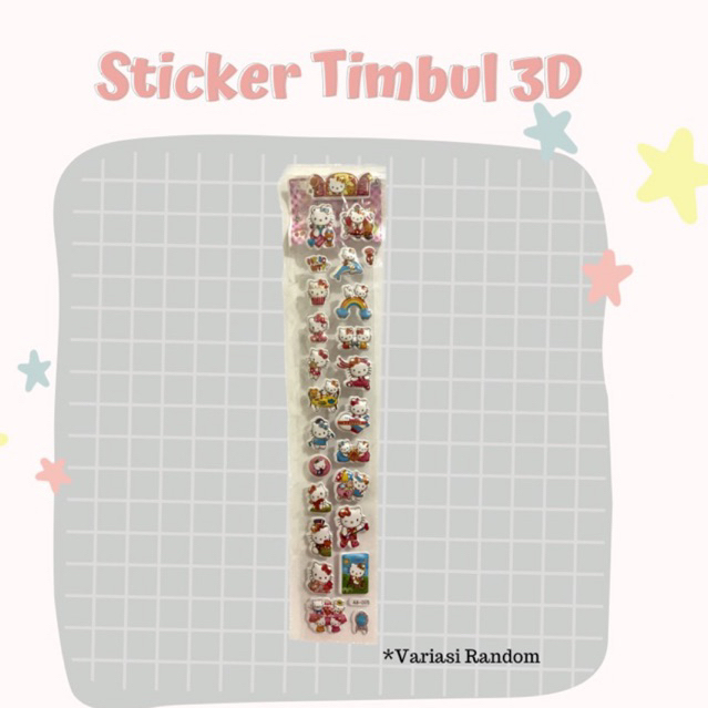 

stiker timbul 3d random