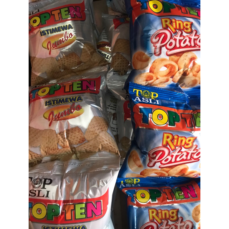 

snack jadul Top Ten istimewa 1 renteng isi 10pcs