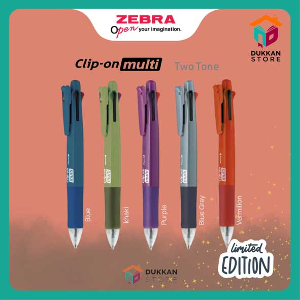 

Pulpen Zebra Clip-on Multi TwoTone Limited Edition 4Warna pen + 1pensil mekanik #zebra