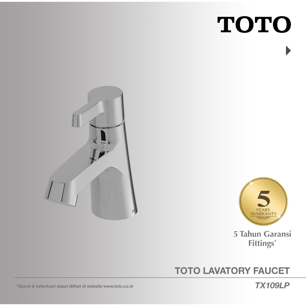 TOTO Single Lever Lavatory Faucet TX109LP  (COLD ONLY) | Keran Wastafel