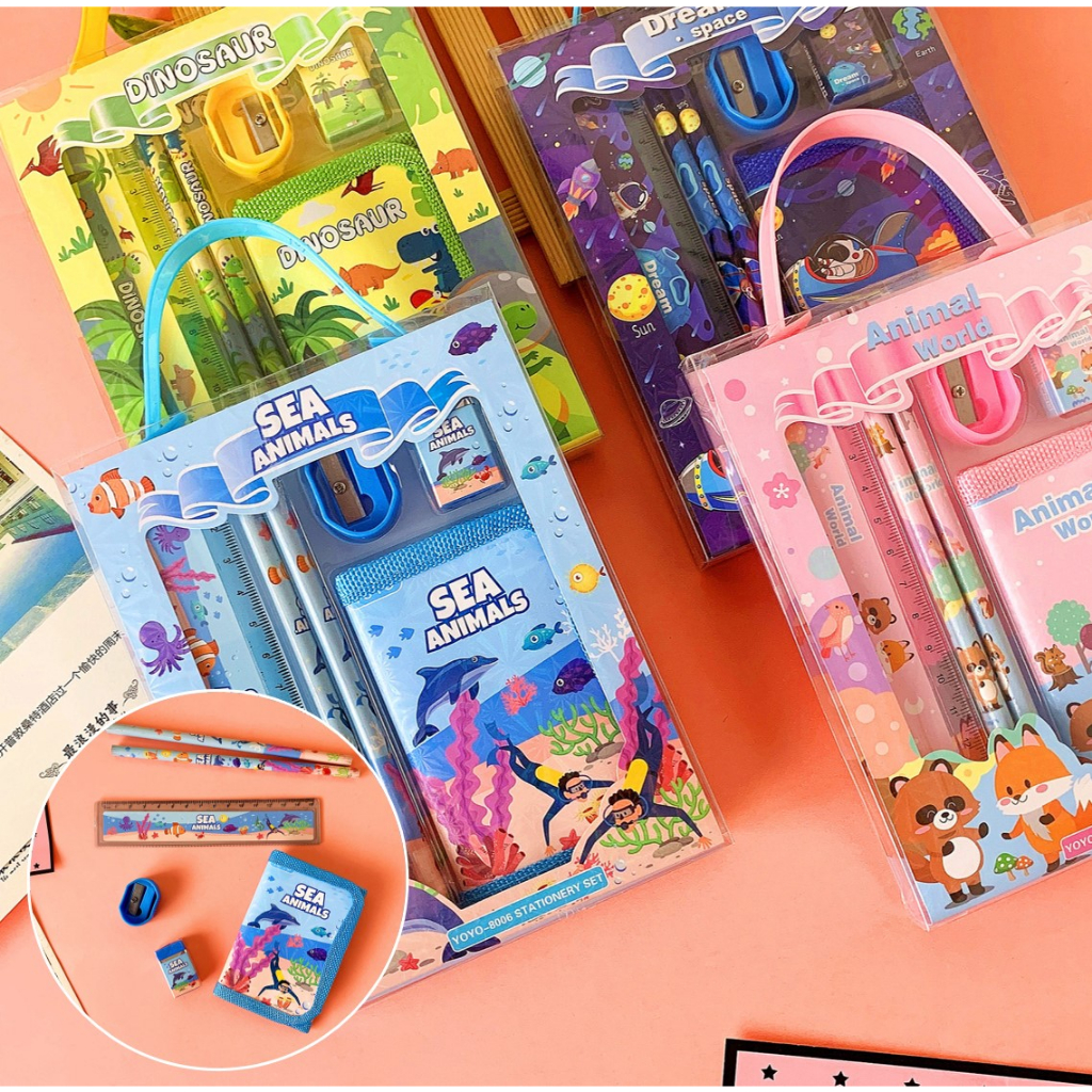 

2011 Stationary Set Kotak Pensil Anak Set Stationery Alat Tulis Kotak Pensil Karakter