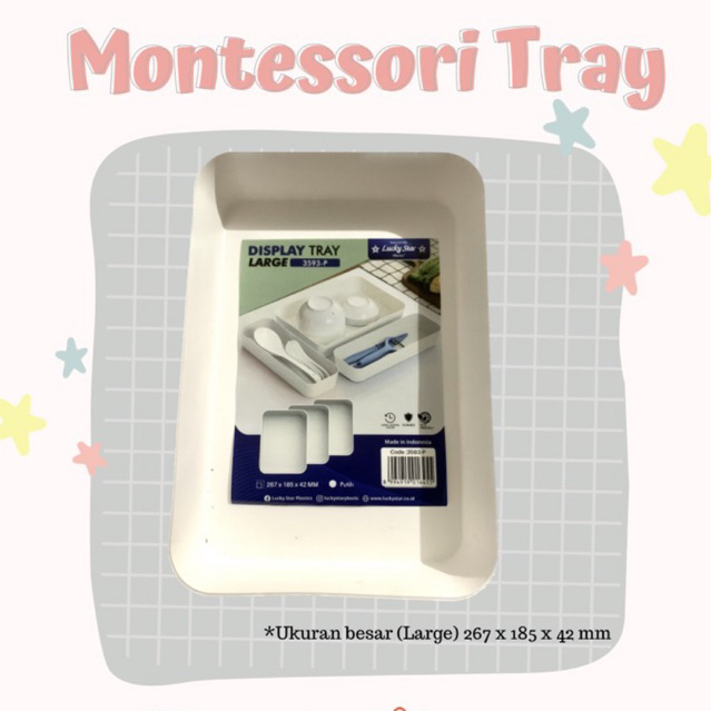 Display Tray / Montessori Tray ukuran large / Sensory play / alas sensory play