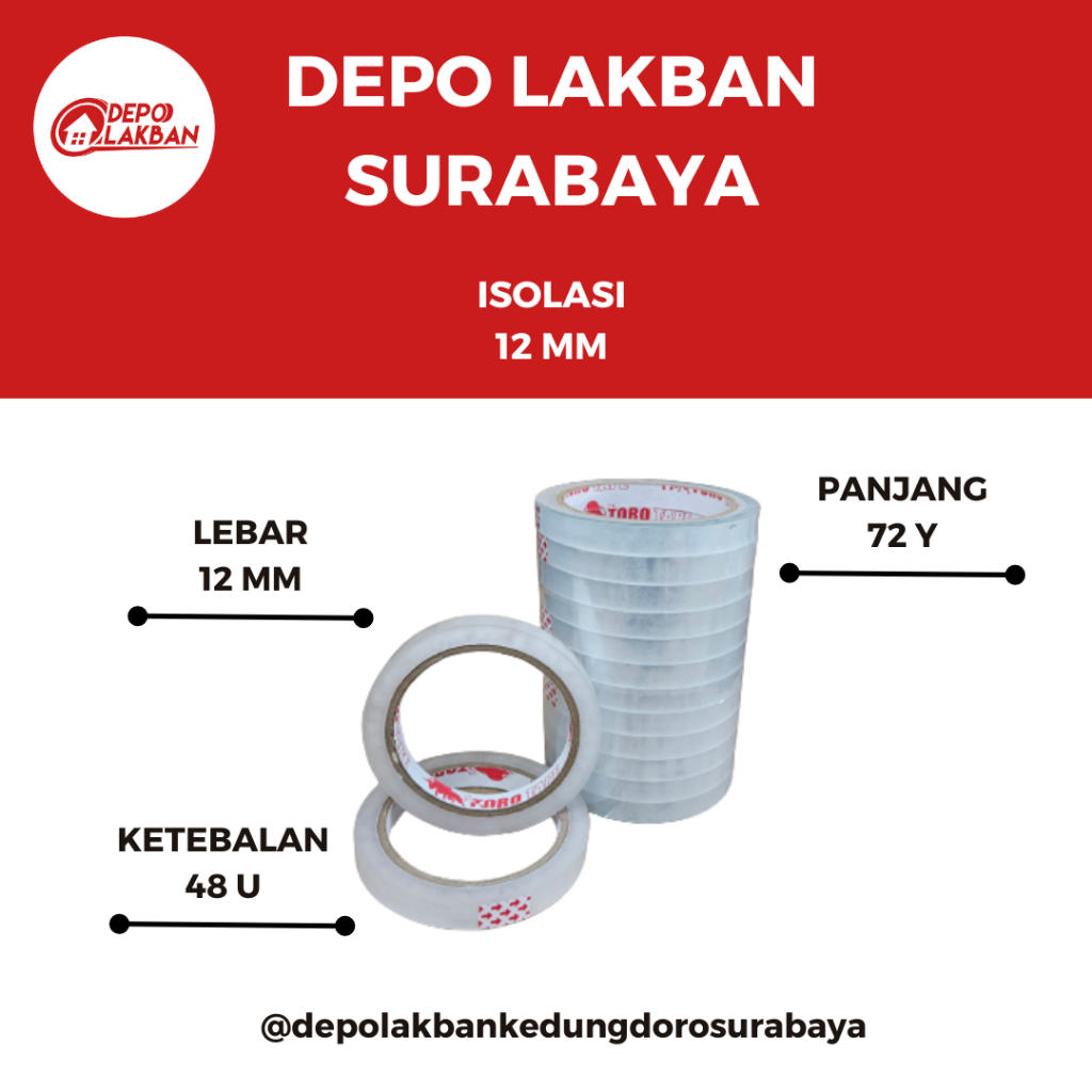 

Isolasi 12mm x 72y 48u