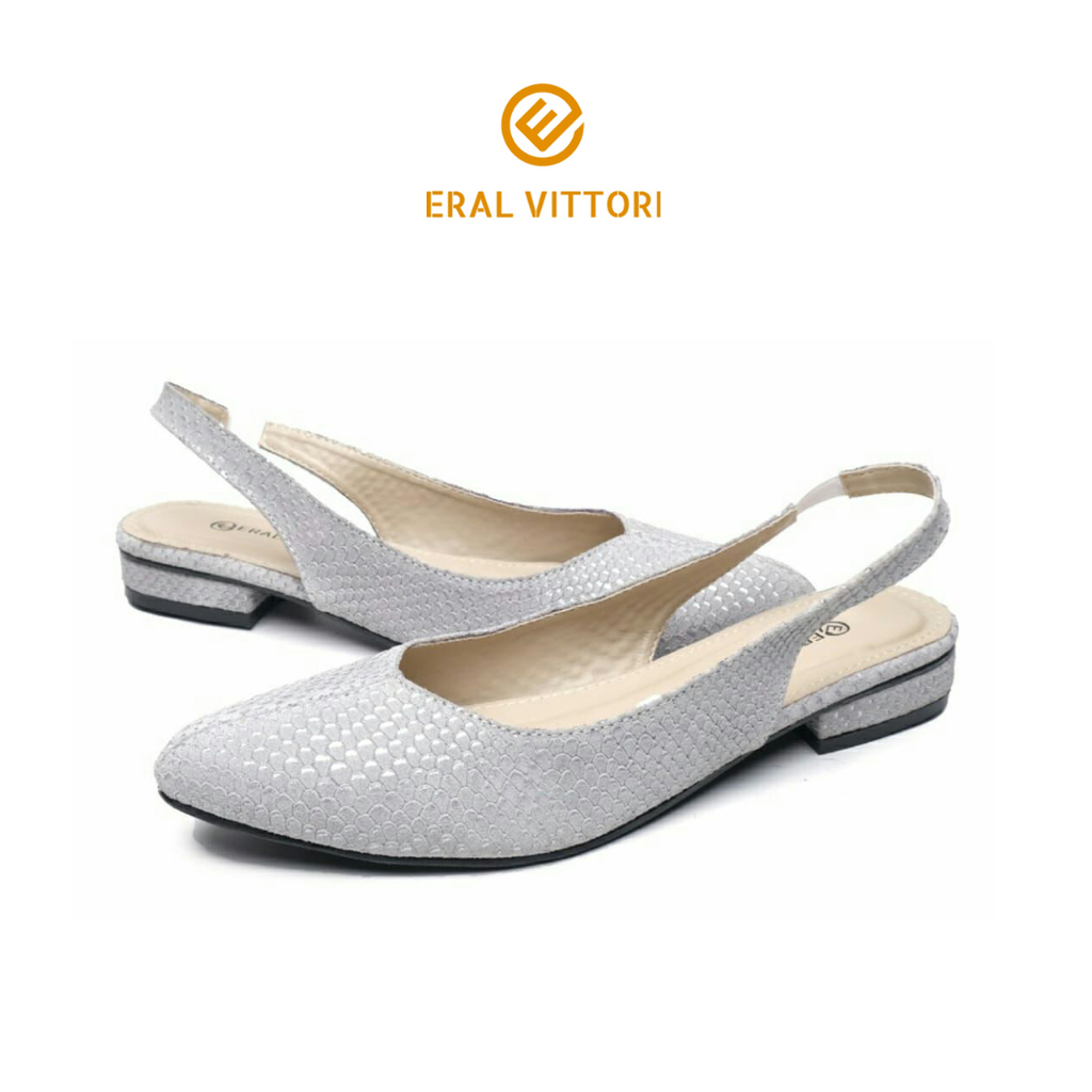 Eral Vittori - Ervinic 201 Sepatu Wanita Kulit Formal Kasual Grey
