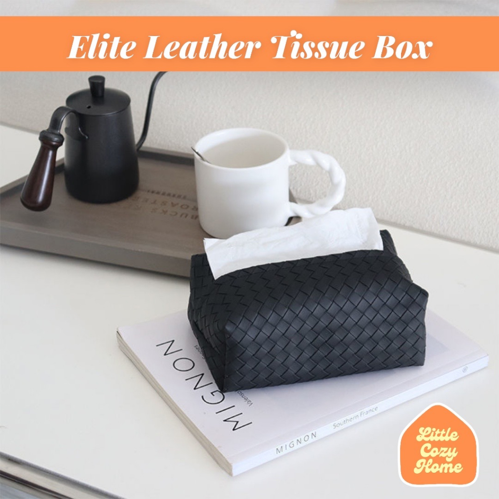 Elite Leather Tissue Cover / Premium PU Leather Tissue Box / Kotak Tisu Luxury Kualitas / Bahan Kulit / Bungkus Kotak Tissue