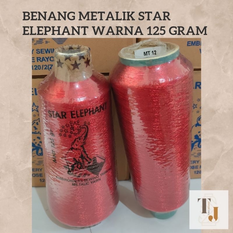 Star Elephant Benang Bordir Metalik Rayon Warna (125gr)