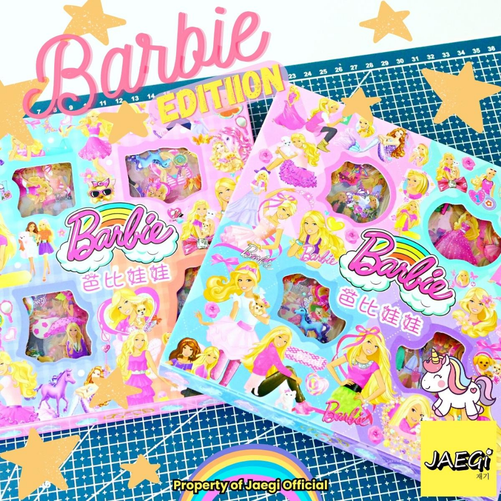 

JAEGi - Premium Barbie Sticker Box isi 100 Pcs Aesthetic Waterproof Sticker