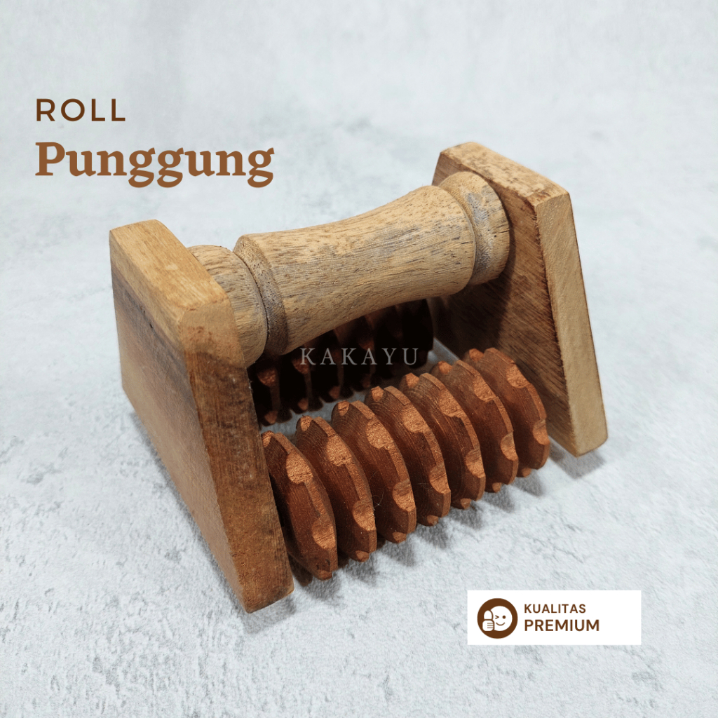 Alat Pijat Roll Punggung / Alat Pijat Kayu / Alat Pijat Tradisional / Alat Terapi Relaksasi