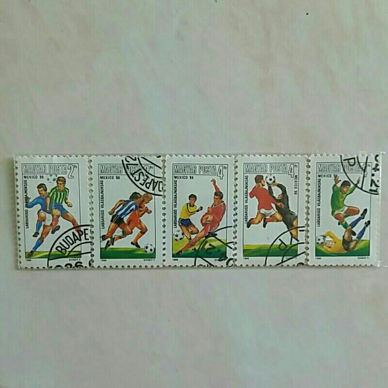

(AB) Perangko Hongaria FIFA World Cup 1986 - Mexico Set 5pcs Used