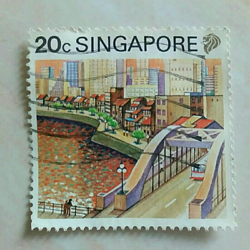 

(AE) Perangko Singapore 1990 Tourism and Culture - Singapore River 20c Used