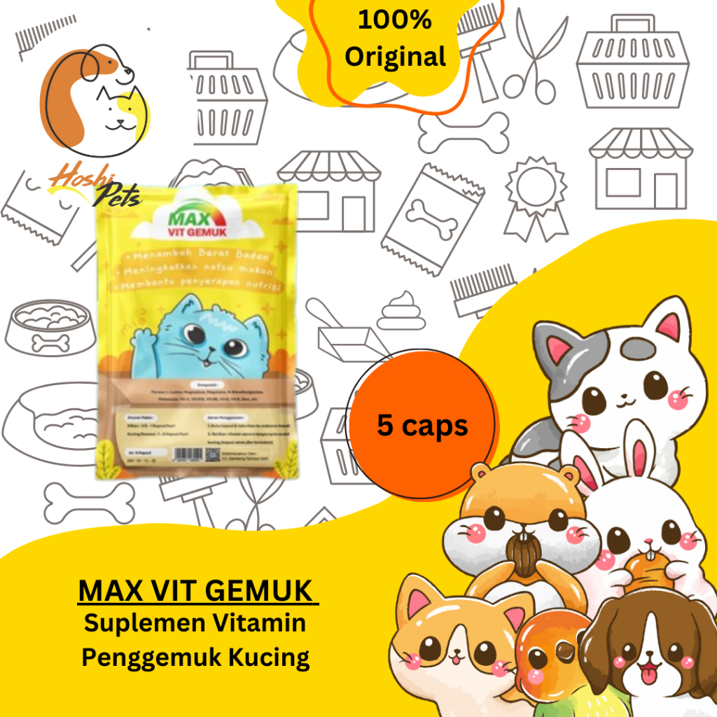 MAX VIT GEMUK  Suplemen Vitamin Penggemuk Kucing