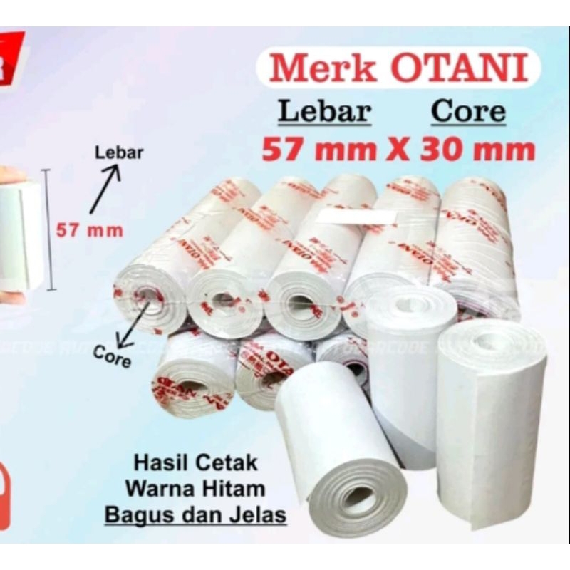 

Murah/Kertas thermal merk Otani/ Kertas struck printer bluetooth/ kertas thermal 58 mm x 30 mm