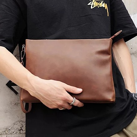 Pouch Bag Pria Wanita Original Kulit - Clutch Bag Kulit Asli Unisex
