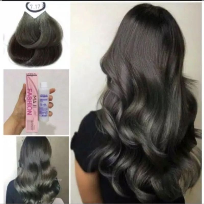 cat rambut loreal majifashion 7.17 blue stell pewarna rambut