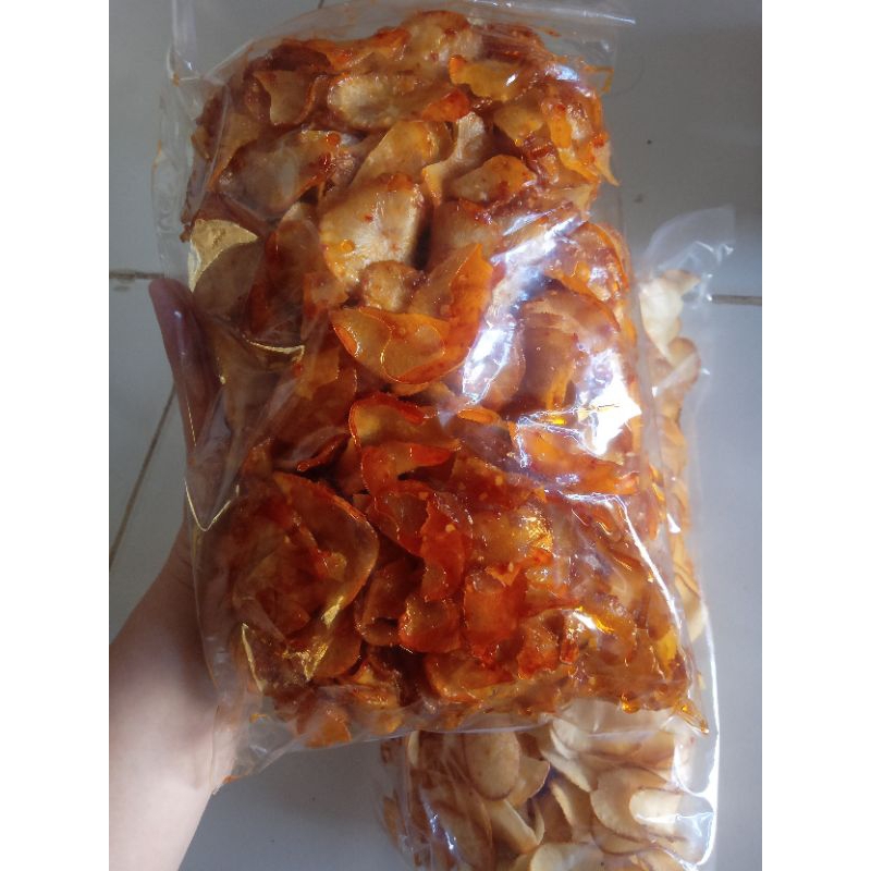 

keripik ubi pedas manis