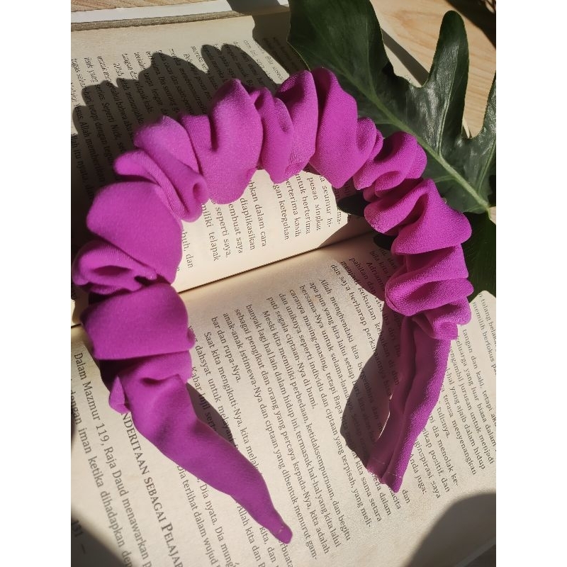 PO bando Scrunchie silk dengan tag