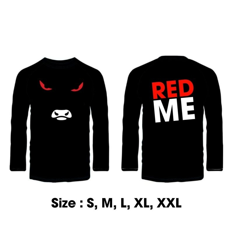 KAOS LENGAN PANJANG PDI PERJUANGAN RED ME GAMBAR BANTENG