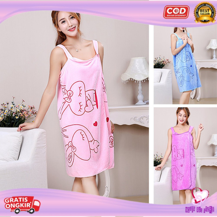 Handuk Baju Motif Dewasa/Wearable Towel/Handuk Multifungsi Kimono