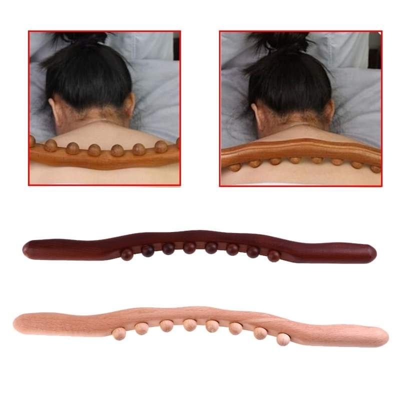 Tongkat Gua Sha Terapi Refleksi Bahan Kayu