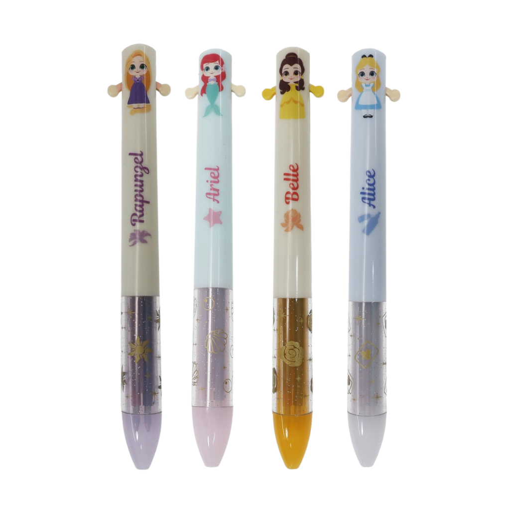 

Sakamoto Funbox MiMi Disney Princess Little Mermaid Tangled Alice in Wonderland Beauty and the Beast 2 Color Ballpoint Ink Pen 0.7mm Limited Edition