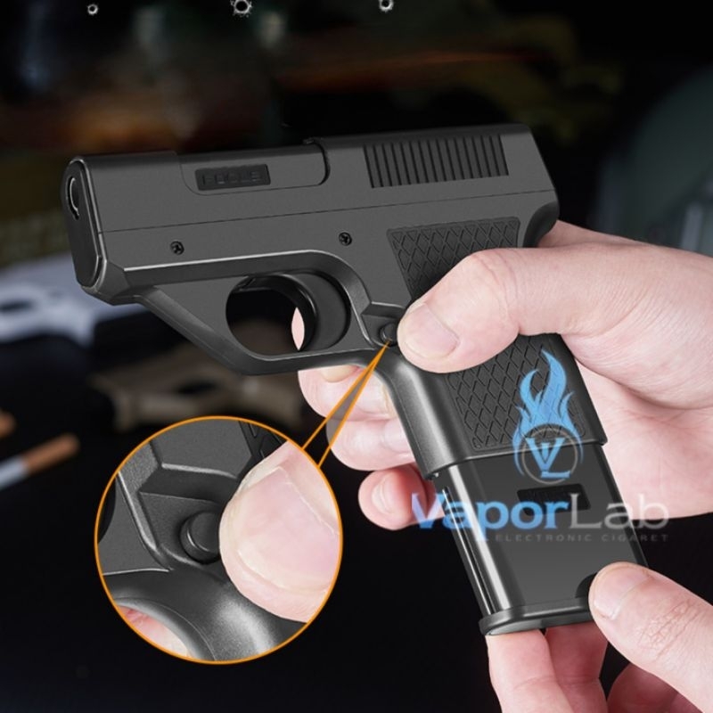 kotak box tempat rkk focus plus korek model pistol dan magazin gun lighter