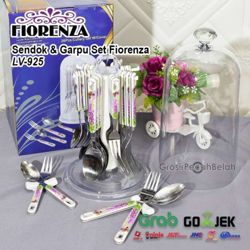 Sendok Set Fiorenza Lavender + Tutup LV925