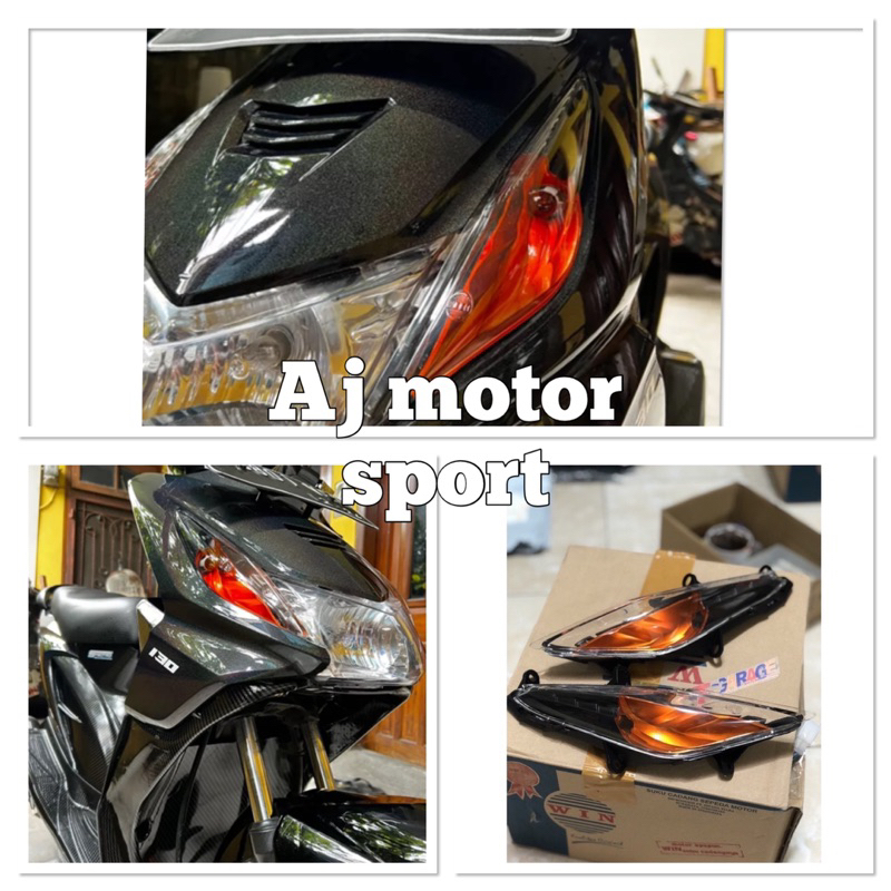 stoplamp dan sein beat karbu custom smoke finishing