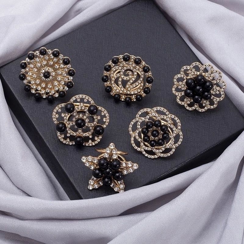 Ring hijab mutiara besar/bross hijab mutiara murah