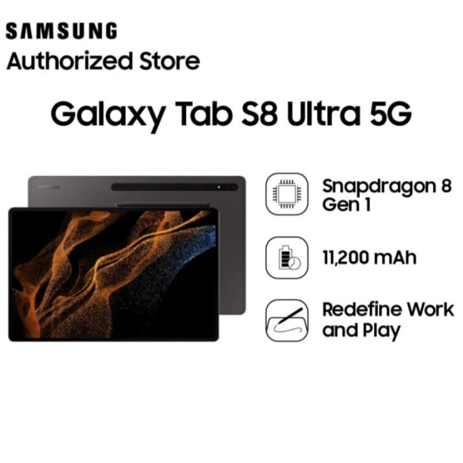 Samsung Galaxy Tab S8 Ultra 5G 12/256 GB Garansi resmi