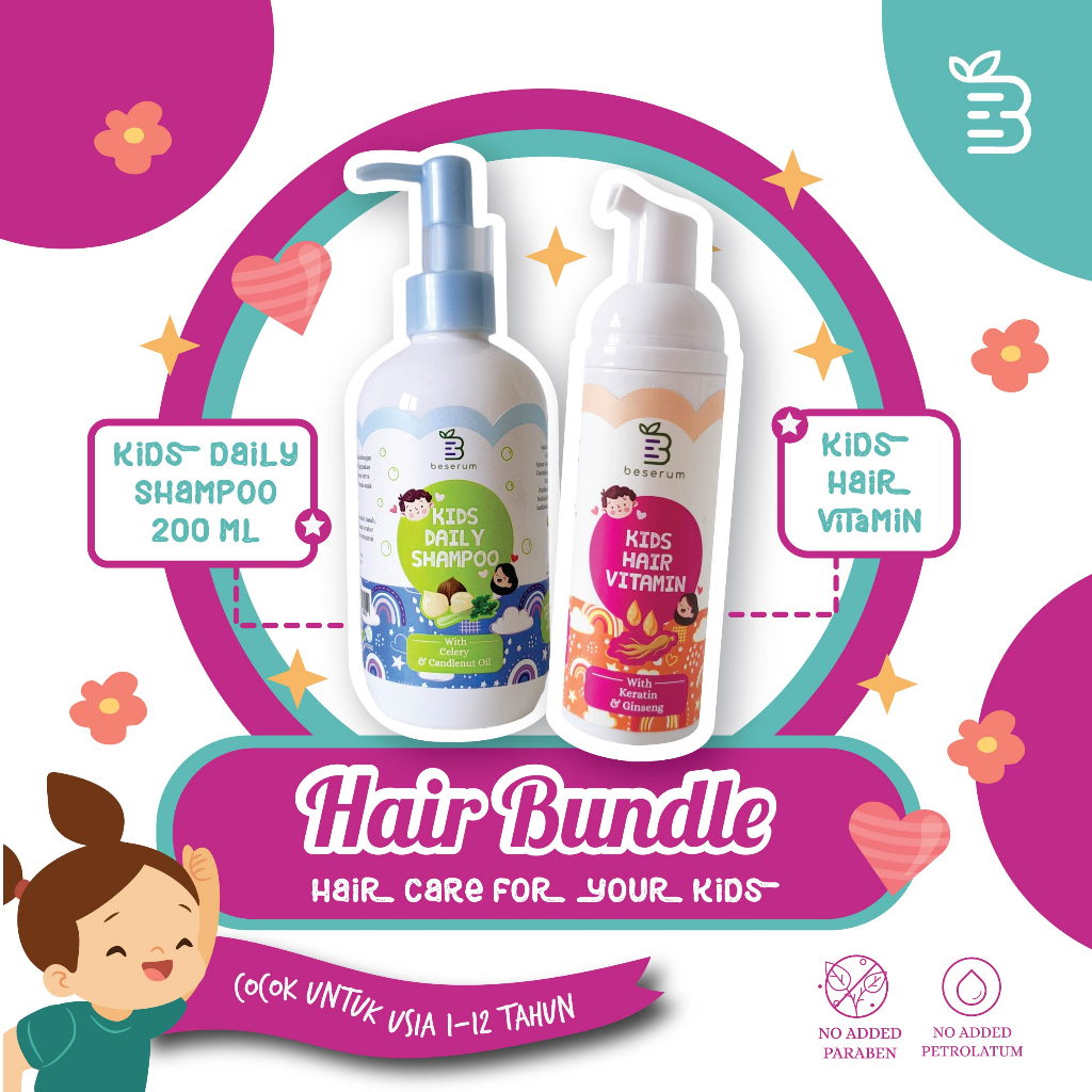 [PAKET] Beserum Hair Bundle Perawatan Rambut Kuah Sehat dan Lebat untuk Bayi dan Anak