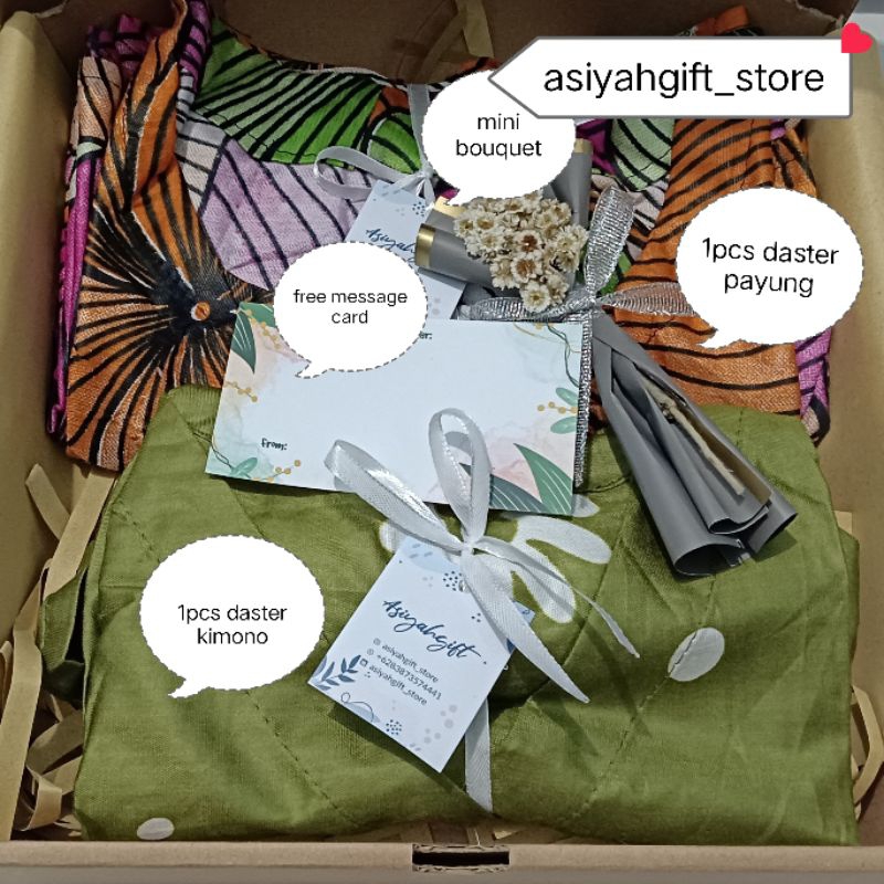 

PAKET KADO| HAMPERS | 2 DASTER MIX payung & kimono by Asiyahgift |KADO ULANG TAHUN| KADO WISUDA |KADO LAHIRAN| IBU BAHAGIA5