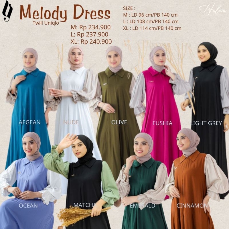 GAMIS POLOS RAYON MELODY DRESS HALWA APPAREL