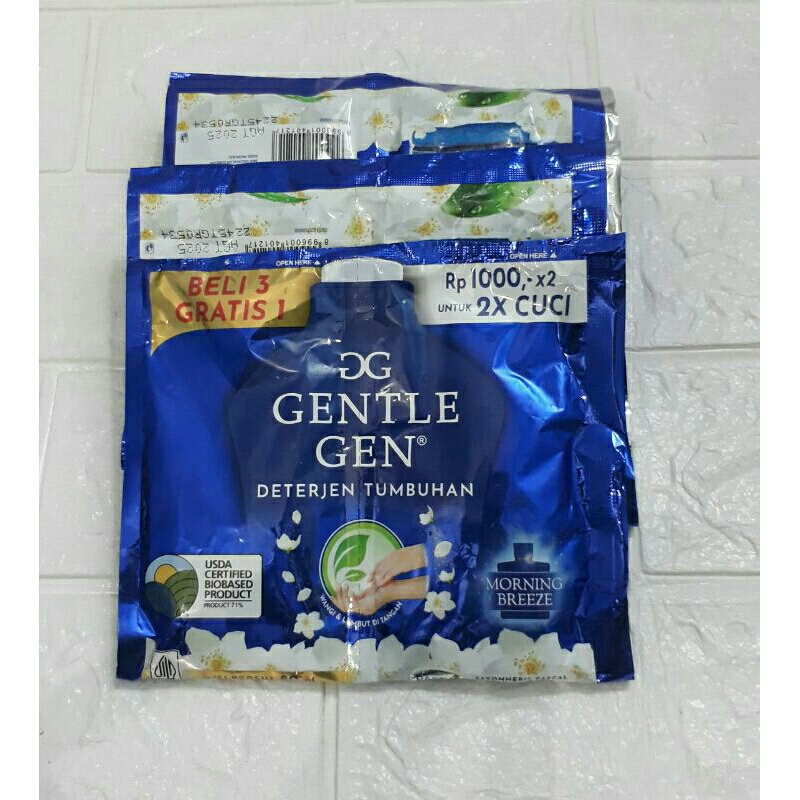 Gentle Gen Detergen Cair Tumbuhan, 40ml | Sachet/Renteng - Grosir