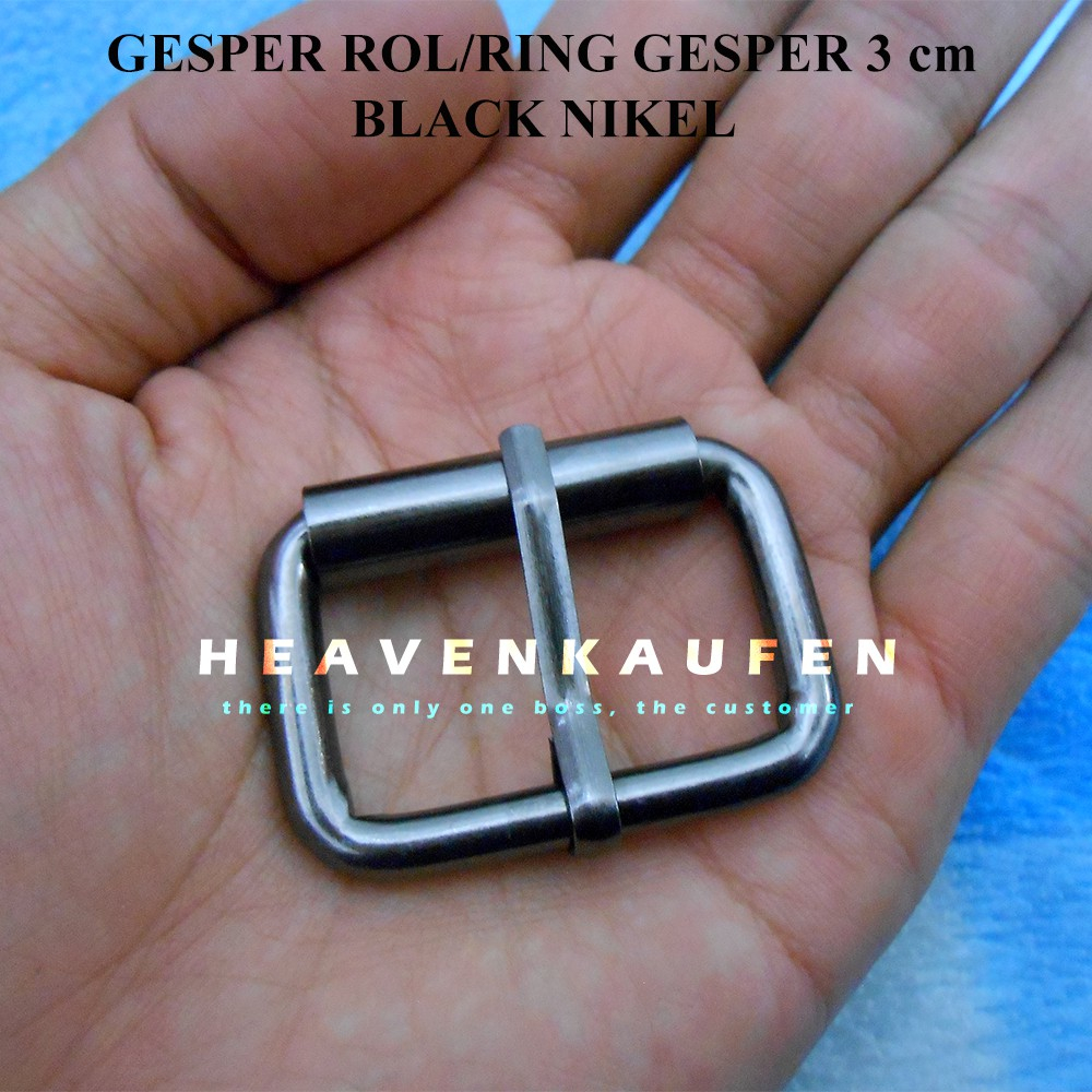 Gesper Rol / Ring Gesper Tas Black Nikel 3 cm Kualitas Premium