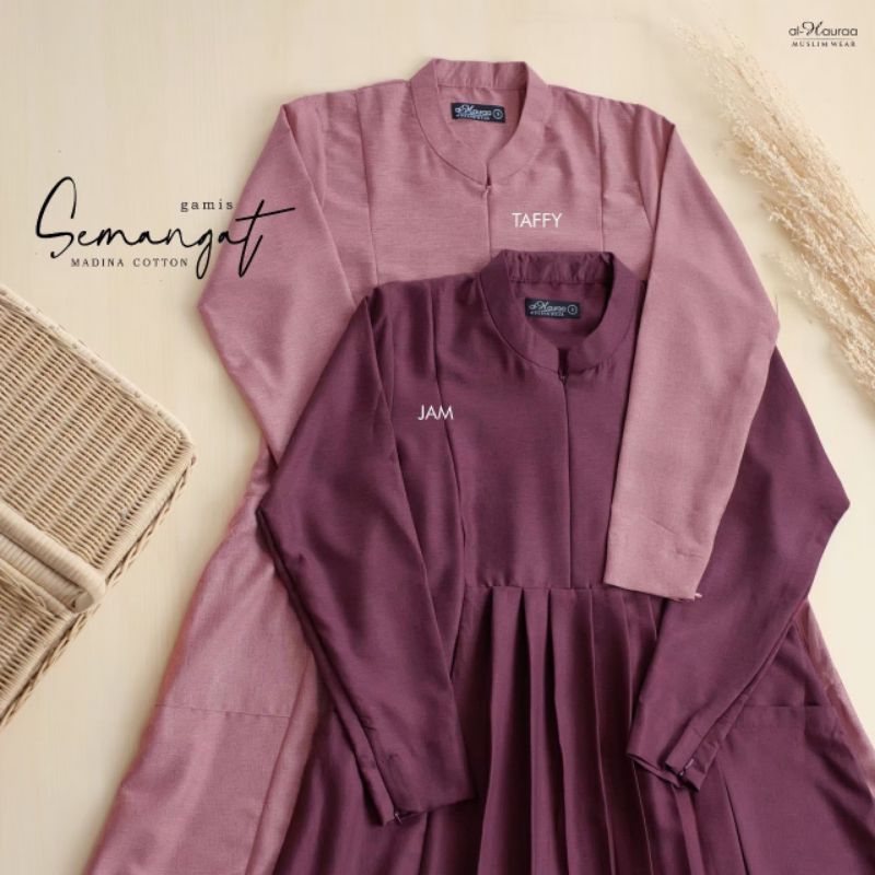 ALHAURAA SEMANGAT GAMIS MADINAH COTTON - gamis daily nyaman syari muslimah terbaru original alhauraa