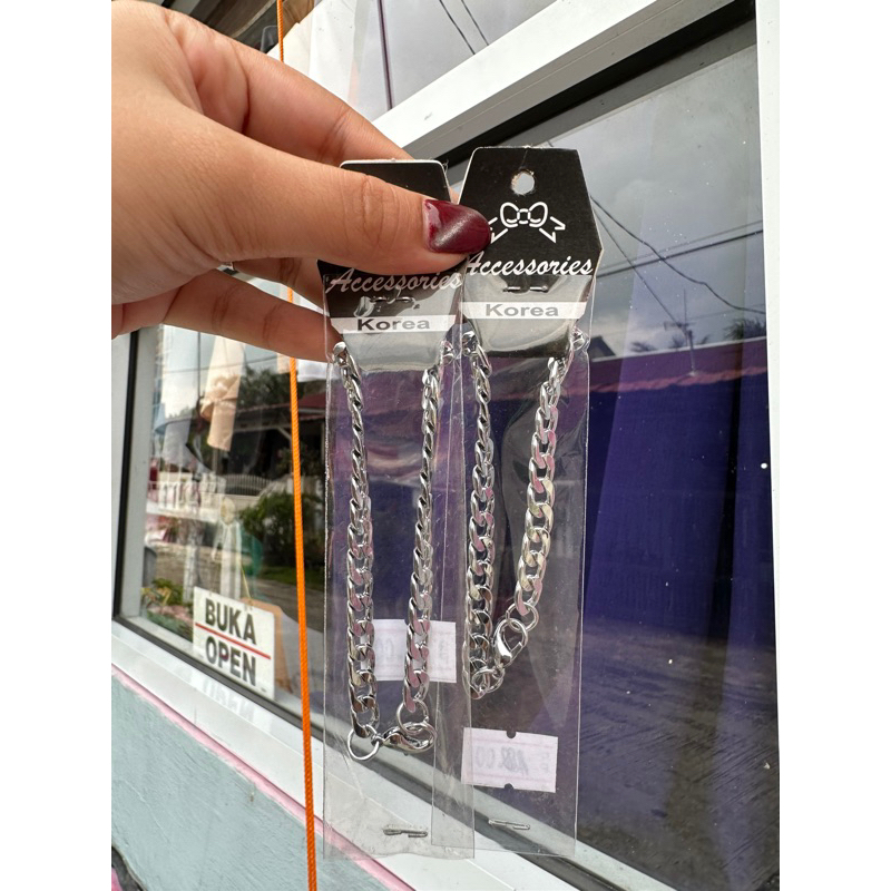 GELANG TITANIUM BAJA SILVER MODEL PUNK/GELANG PRIA MACHO/GELANG BESI