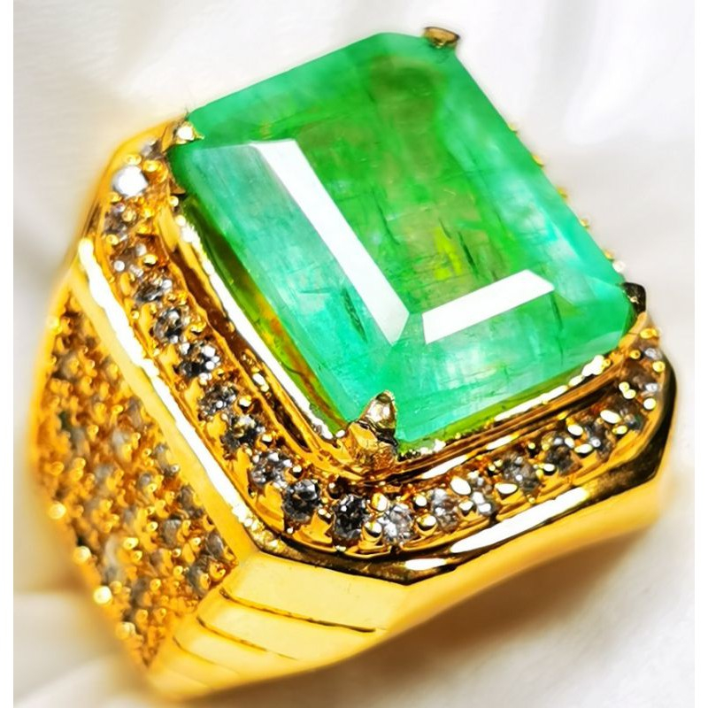 Batu permata natural zamrud colombia super